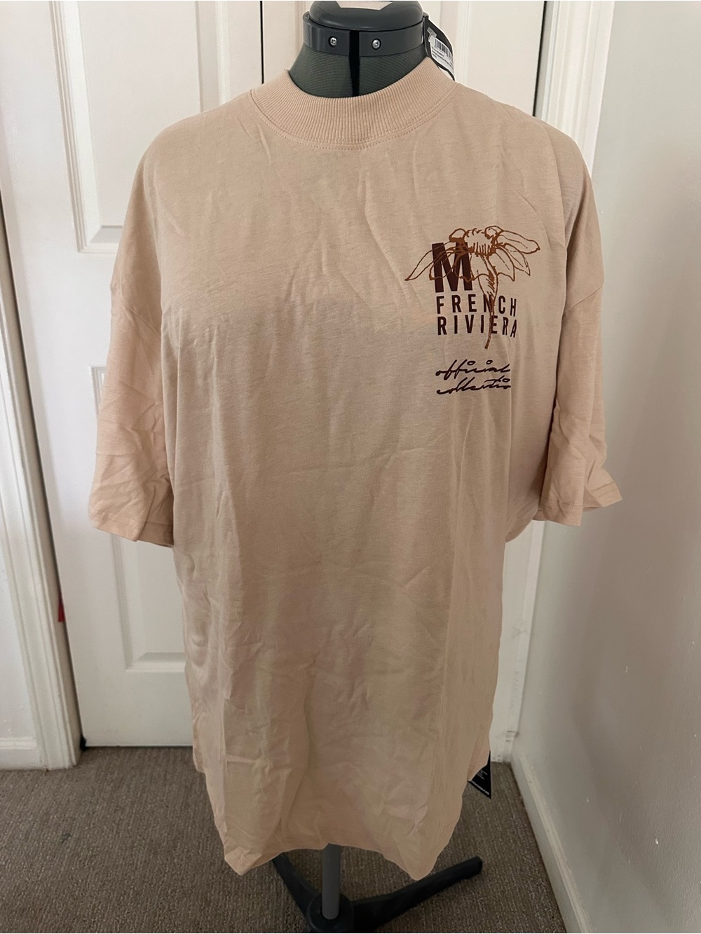 French Riviera Short Sleeve Tee in Light Beige